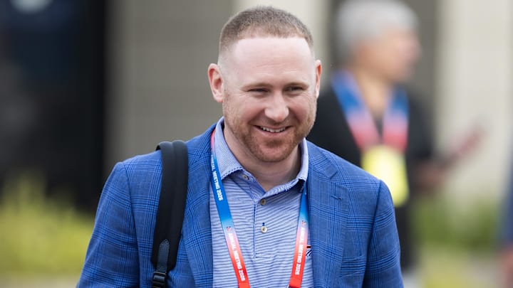 Buffalo Bills head coach Joe Brady during the 2026 NFL Annual League Meeting at the Arizona Biltmore.