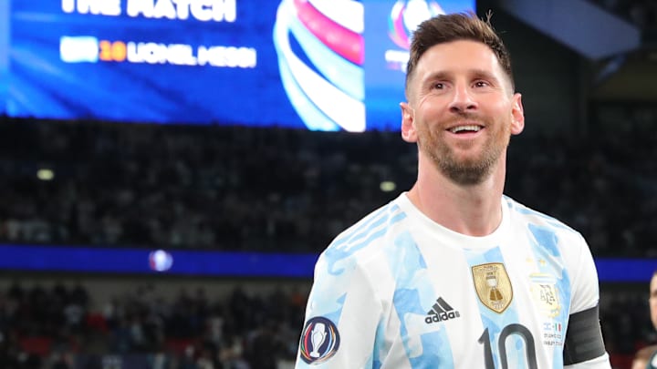 Lionel Messi lors de la Finalissima 2022