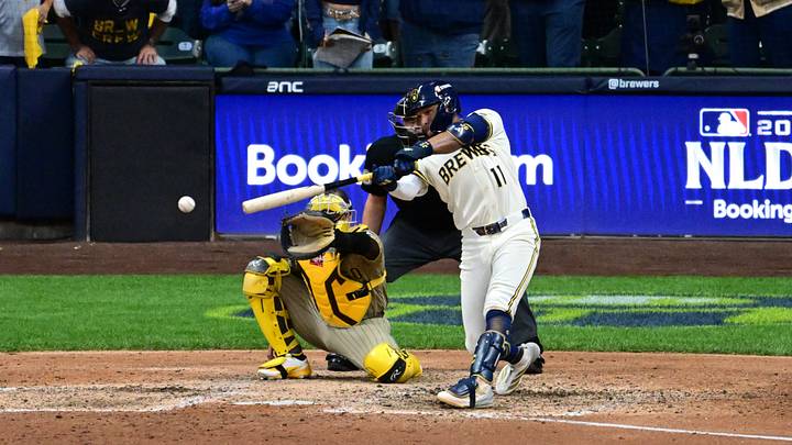 Jackson Chourio hit a walk-off, two-run single in the bottom of the ninth inning off Mason Miller to give the Brewers a 2–0 NLDS lead over the Padres. 
