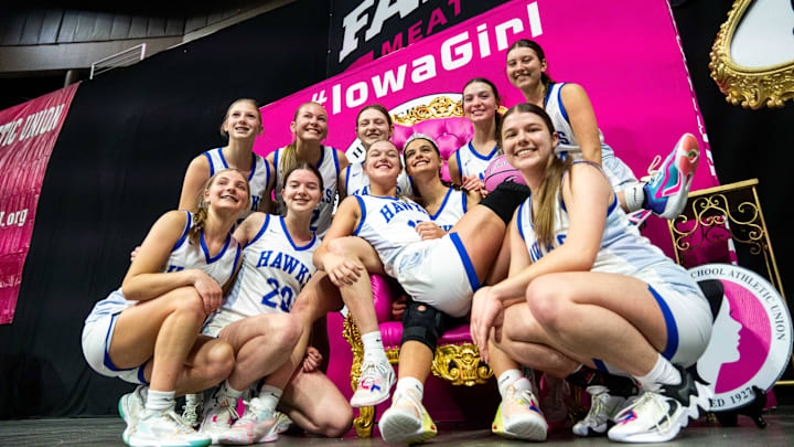 The Remsen St. Mary's girls basketball team advance to the semi final round after defeating Martensdale St. Marys' Wednesday, Feb. 28, 2024, at Wells Fargo Arena.