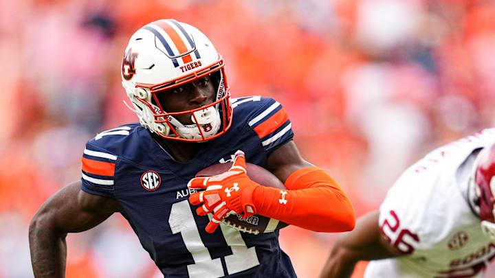 Auburn Tigers freshman wide receiver Malcolm Simmons had four catches for 61 yards and a touchdown in a loss to the Oklahoma Sooners