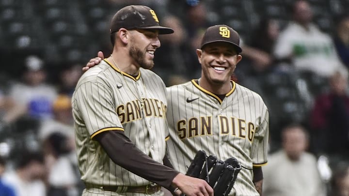  San Diego Padres pitcher Joe Musgrove and third baseman Manny Machado