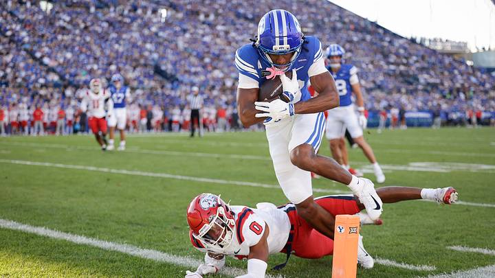BYU wide receiver Jojo Phillips against Utah Tech BYU wide receiver Jojo Phillips against Utah Tech