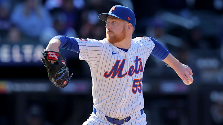 New York Mets relief pitcher Richard Lovelady New York Mets relief pitcher Richard Lovelady
