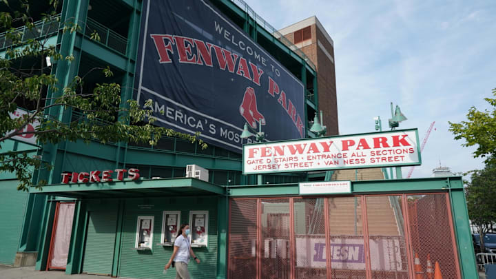 Jul 24, 2020; Boston, Massachusetts, USA; An image outside Fenway Park on an empty Jersey Street before the start of the game against the Boston Red Sox and Baltimore Orioles at Fenway Park. Mandatory Credit: David Butler II-Imagn Images Jul 24, 2020; Boston, Massachusetts, USA; An image outside Fenway Park on an empty Jersey Street before the start of the game against the Boston Red Sox and Baltimore Orioles at Fenway Park. Mandatory Credit: David Butler II-Imagn Images