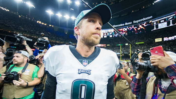 Then-Eagles quarterback Nick Foles on Sunday, Jan. 13, 2019.