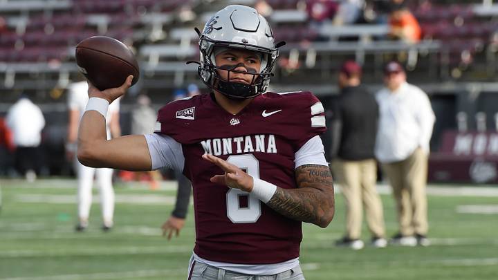 Montana Grizzlies quarterback Keali'I Ah Yat (8) warms up before the game against the Montana State Bobcats Montana Grizzlies quarterback Keali'I Ah Yat (8) warms up before the game against the Montana State Bobcats