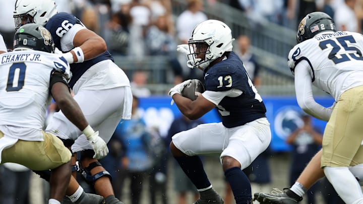 Penn State Nittany Lions running back Kaytron Allen (13) runs with the ball during the second quarter against the FIU Panthers at Beaver Stadium. 