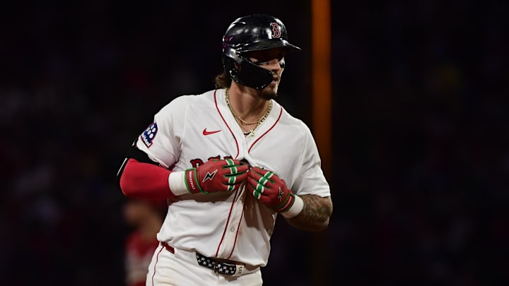 Jun 30, 2025; Boston, Massachusetts, USA; Boston Red Sox left fielder Jarren Duran (16) rounds the bases after hitting a home run during the sixth inning against the Cincinnati Reds at Fenway Park. Mandatory Credit: Bob DeChiara-Imagn Images Jun 30, 2025; Boston, Massachusetts, USA; Boston Red Sox left fielder Jarren Duran (16) rounds the bases after hitting a home run during the sixth inning against the Cincinnati Reds at Fenway Park. Mandatory Credit: Bob DeChiara-Imagn Images
