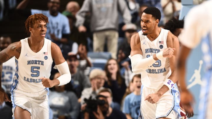 UNC basketball teammates Armando Bacot and Garrison Brooks