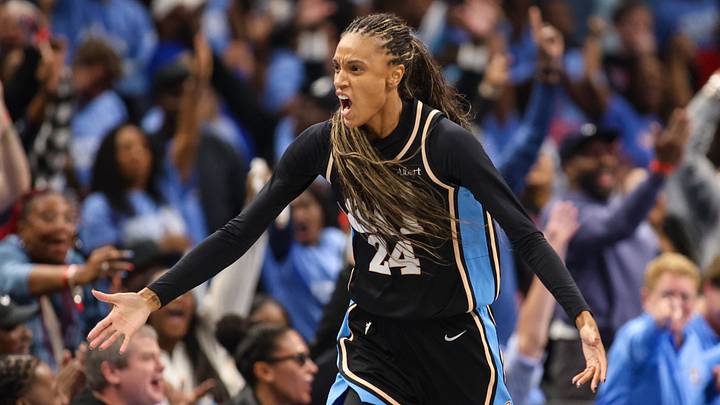 Oct 21, 2026; Atlanta, Georgia, USA; Atlanta Dream forward DeWanna Bonner (24) reacts after a three-pointer against the Golden State Valkyries in the third quarter during game three of the 2026 WNBA Finals at State Farm Arena. Mandatory Credit: Brett Davis-Imagn Images Oct 21, 2026; Atlanta, Georgia, USA; Atlanta Dream forward DeWanna Bonner (24) reacts after a three-pointer against the Golden State Valkyries in the third quarter during game three of the 2026 WNBA Finals at State Farm Arena. Mandatory Credit: Brett Davis-Imagn Images