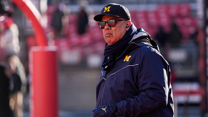 Michigan athletic director Warde Manuel watches warmups from the field before school's game against Ohio State at Ohio Stadium in Columbus. Michigan athletic director Warde Manuel watches warmups from the field before school's game against Ohio State at Ohio Stadium in Columbus.