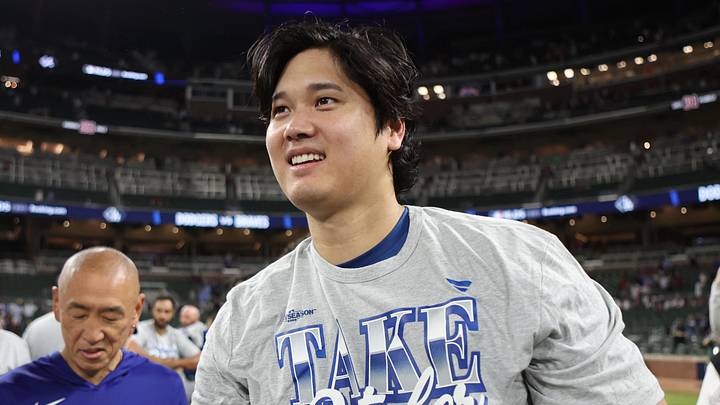 Oct 7, 2026; Cumberland, Georgia, USA; Los Angeles Dodgers pitcher Shohei Ohtani (17) celebrates after defeating the Atlanta Braves in game four of the NLDS for the 2026 MLB Playoffs at Truist Park. Mandatory Credit: Brett Davis-Imagn Images Oct 7, 2026; Cumberland, Georgia, USA; Los Angeles Dodgers pitcher Shohei Ohtani (17) celebrates after defeating the Atlanta Braves in game four of the NLDS for the 2026 MLB Playoffs at Truist Park. Mandatory Credit: Brett Davis-Imagn Images