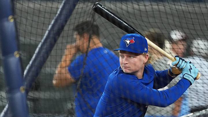 Sep 13, 2025; Toronto, Ontario, CAN; Toronto Blue Jays first-round draft pick JoJo Parker takes batting practice before a game against the Baltimore Orioles at Rogers Centre. Mandatory Credit: Nick Turchiaro-Imagn Images Sep 13, 2025; Toronto, Ontario, CAN; Toronto Blue Jays first-round draft pick JoJo Parker takes batting practice before a game against the Baltimore Orioles at Rogers Centre. Mandatory Credit: Nick Turchiaro-Imagn Images