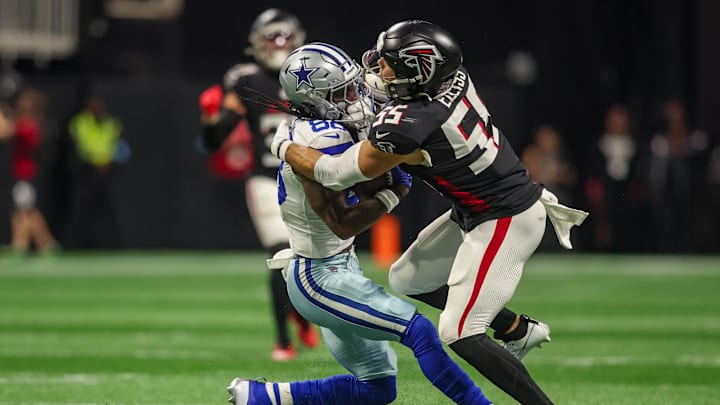 Atlanta Falcons linebacker Kaden Elliss 