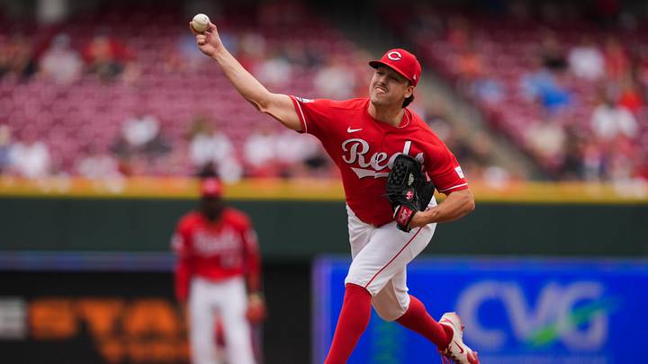 May 23, 2026; Cincinnati, Ohio, USA; Cincinnati Reds pitcher Connor Phillips (34) throws against the St. Louis Cardinals in the seventh inning at Great American Ball Park. Mandatory Credit: Aaron Doster-Imagn Images May 23, 2026; Cincinnati, Ohio, USA; Cincinnati Reds pitcher Connor Phillips (34) throws against the St. Louis Cardinals in the seventh inning at Great American Ball Park. Mandatory Credit: Aaron Doster-Imagn Images