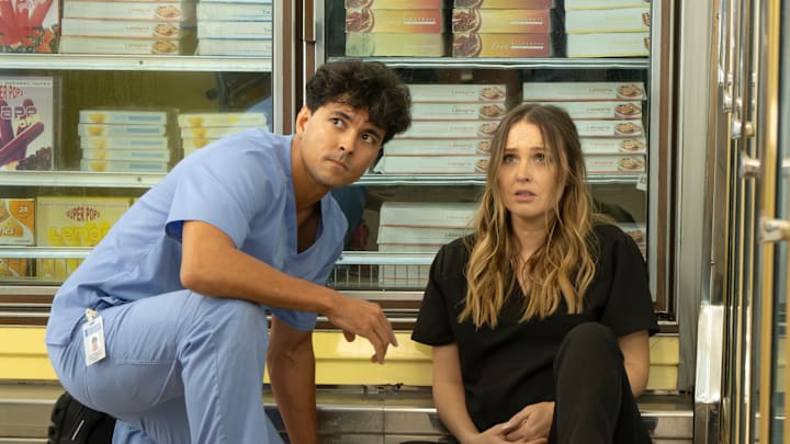GREYÕS ANATOMY - ÒDrop It Like ItÕs HotÓ - In the midst of a deadly heat wave, the team at Grey Sloan struggles to keep up with an overwhelming amount of patients. Amelia and Winston face a challenging surgery, while Jo and Lucas run an errand for the hospital that takes an unexpected turn. THURSDAY, NOV. 21 (10:00-11:00 p.m. EST) on ABC. (Disney/Tina Thorpe) 
NIKO TERHO, CAMILLA LUDDINGTON