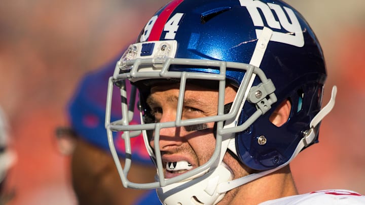 Nov 27, 2016; Cleveland, OH, USA; New York Giants outside linebacker Mark Herzlich (94) during the third quarter between the Cleveland Browns and the New York Giants at FirstEnergy Stadium. The Giants won 27-13. Mandatory Credit: Scott R. Galvin-Imagn Images