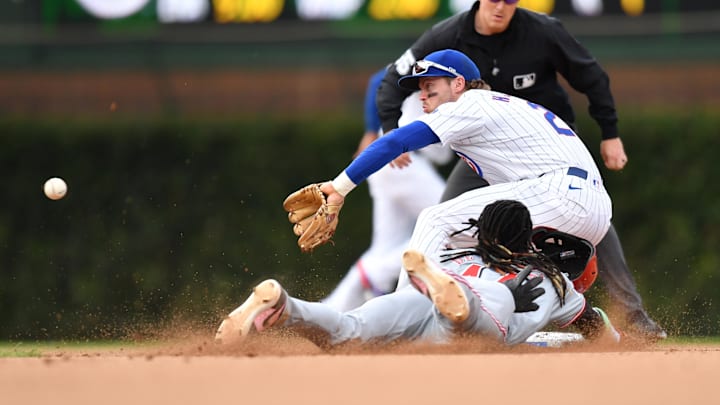 The Atlanta Braves could upgrade the shortstop position with a deal with the Cubs. Mandatory Credit: Patrick Gorski-Imagn Images The Atlanta Braves could upgrade the shortstop position with a deal with the Cubs. Mandatory Credit: Patrick Gorski-Imagn Images