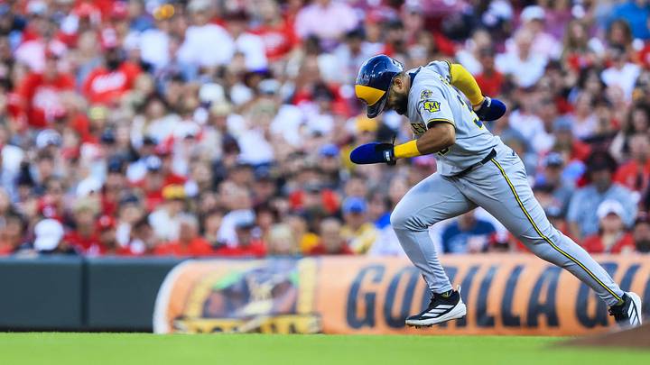 Milwaukee Brewers outfielder Steward Berroa. Milwaukee Brewers outfielder Steward Berroa.