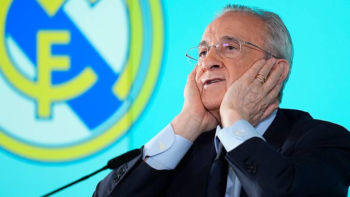Florentino Perez Of Real Madrid Press Conference Florentino Perez Of Real Madrid Press Conference