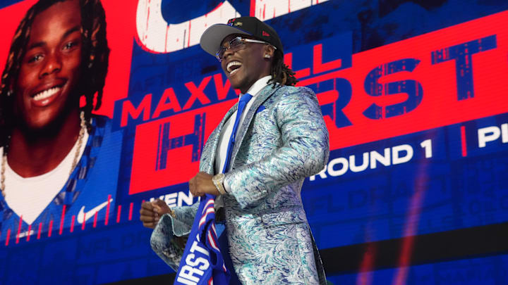 Kentucky Wildcats cornerback Maxwell Hairston is selected by the Buffalo Bills in the first round of the 2025 NFL Draft at Lambeau Field. Kentucky Wildcats cornerback Maxwell Hairston is selected by the Buffalo Bills in the first round of the 2025 NFL Draft at Lambeau Field.