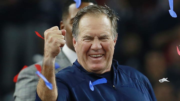 Bill Belichick after the Super Bowl against the Falcons. 