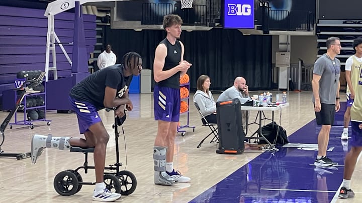 Mady Traore, left, has been lost for the basketball season with a foot injury, while Christian Nitu, right, is out temporarily. Mady Traore, left, has been lost for the basketball season with a foot injury, while Christian Nitu, right, is out temporarily.