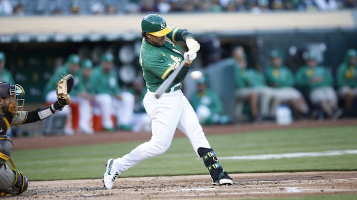 Ramón Laureano es pelotero de los Atléticos de Oakland