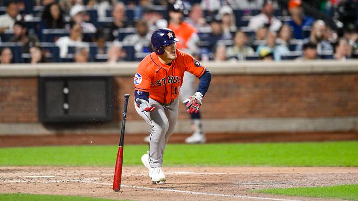 Houston Astros center fielder Daulton Varsho (18). Mandatory Credit: John Jones-Imagn Images Houston Astros center fielder Daulton Varsho (18). Mandatory Credit: John Jones-Imagn Images