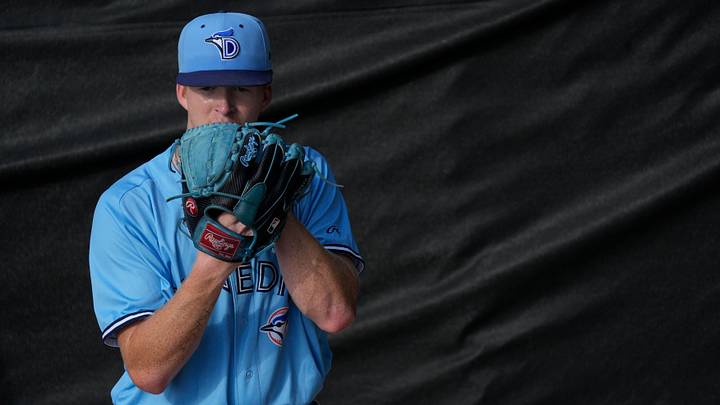 Johnny King, a pitcher for the Dunedin Blue Jays, pitched against the Fort Myers Mighty Mussels at Hammond Stadium on Saturday, Aug. 2, 2025. King is a Naples High School alum and two-time baseball player of the year. Johnny King, a pitcher for the Dunedin Blue Jays, pitched against the Fort Myers Mighty Mussels at Hammond Stadium on Saturday, Aug. 2, 2025. King is a Naples High School alum and two-time baseball player of the year.