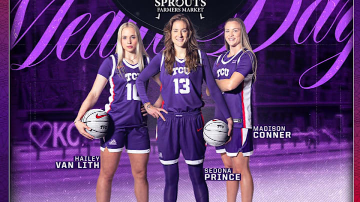 Hailey Van Lith, Sedona Prince, and Madison Conner will represent TCU Women's Basketball at Big 12 Media Day on October 22, 2024 Hailey Van Lith, Sedona Prince, and Madison Conner will represent TCU Women's Basketball at Big 12 Media Day on October 22, 2024