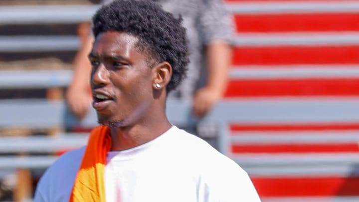 Dallas Cowboys cornerback DaRon Bland takes in the activities at the Brandin Cooks football camp.