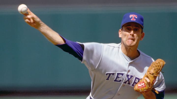 Nolan Ryan pitching in 1991