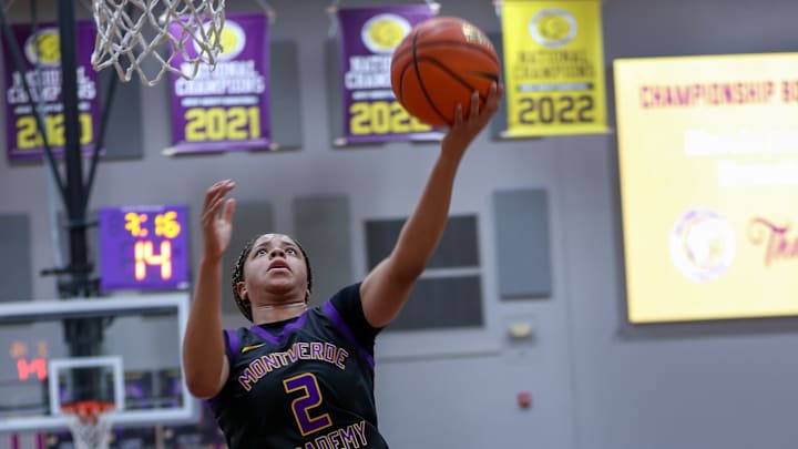 Montverde Academy junior Saniyah Hall recorded 18 points, five rebounds and four assists to guide the area’s No. 1-ranked team to a 78-24 victory against Lincoln Park Academy.