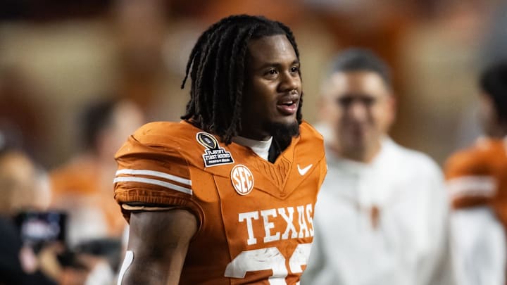 Texas Longhorns running back Jaydon Blue against the Clemson Tigers during the College Football Playoff.