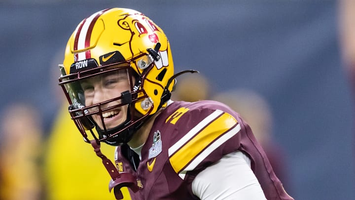 Dec 26, 2025; Phoenix, AZ, USA; Minnesota Golden Gophers defensive back Koi Perich (3) against the New Mexico Lobos during the Rate Bowl at Chase Field. Mandatory Credit: Mark J. Rebilas-Imagn Images