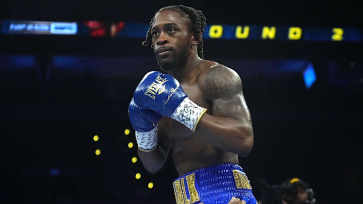 Keyshawn Davis vs. Jose Pedraza during their WBO Intercontinental Lightweight bout at Michelob ULTRA Arena. Keyshawn Davis vs. Jose Pedraza during their WBO Intercontinental Lightweight bout at Michelob ULTRA Arena.