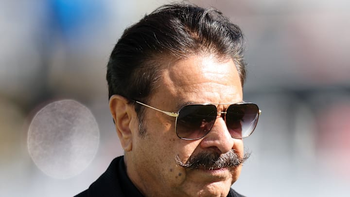 Dec 1, 2024; Jacksonville, Florida, USA; Jacksonville Jaguars owner Shad Khan looks on before a game against the Houston Texans at EverBank Stadium. Mandatory Credit: Nathan Ray Seebeck-Imagn Images