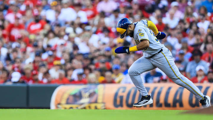 Milwaukee Brewers outfielder Steward Berroa.
