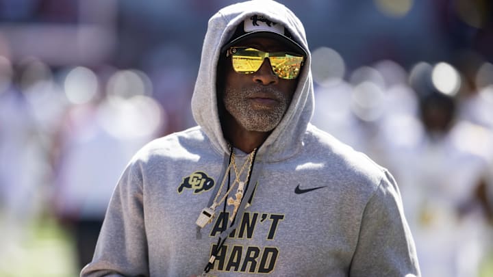 Colorado Buffaloes head coach Deion Sanders against the Arizona Wildcats.