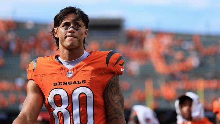 Sep 13, 2026; Cincinnati, Ohio, USA; Cincinnati Bengals wide receiver Andrei Iosivas (80) reacts after the game against the Tampa Bay Buccaneers at Paycor Stadium. Mandatory Credit: Katie Stratman-Imagn Images Sep 13, 2026; Cincinnati, Ohio, USA; Cincinnati Bengals wide receiver Andrei Iosivas (80) reacts after the game against the Tampa Bay Buccaneers at Paycor Stadium. Mandatory Credit: Katie Stratman-Imagn Images
