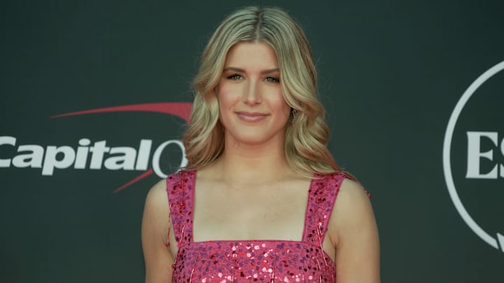 Canadian tennis player Genie Bouchard arrives on the red carpet before the 2023 ESPYS at the Dolby Theatre. Canadian tennis player Genie Bouchard arrives on the red carpet before the 2023 ESPYS at the Dolby Theatre.