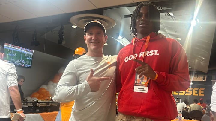 Coach Ekeler with 2026 Dre Quinn