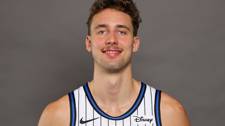 Sep 29, 2025; Orlando, FL, USA; Orlando Magic forward Franz Wagner (22) poses for a picture during Magic-Media Day at AdventHealth Training Center. Mandatory Credit: Mike Watters-Imagn Images Sep 29, 2025; Orlando, FL, USA; Orlando Magic forward Franz Wagner (22) poses for a picture during Magic-Media Day at AdventHealth Training Center. Mandatory Credit: Mike Watters-Imagn Images
