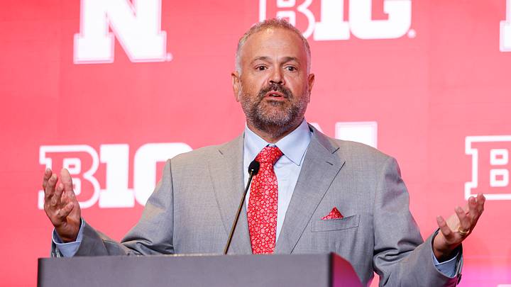 Nebraska football head coach Matt Rhule speaks during Big Ten Media Days in Chicago last month. Nebraska football head coach Matt Rhule speaks during Big Ten Media Days in Chicago last month.