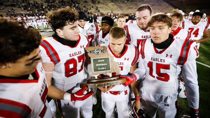 The Nixa Eagles fell to the De Smet Jesuit Spartans in the Class 6 State Championship game at Faurot Field in Columbia, Mo. on Friday, Dec. 6, 2024.