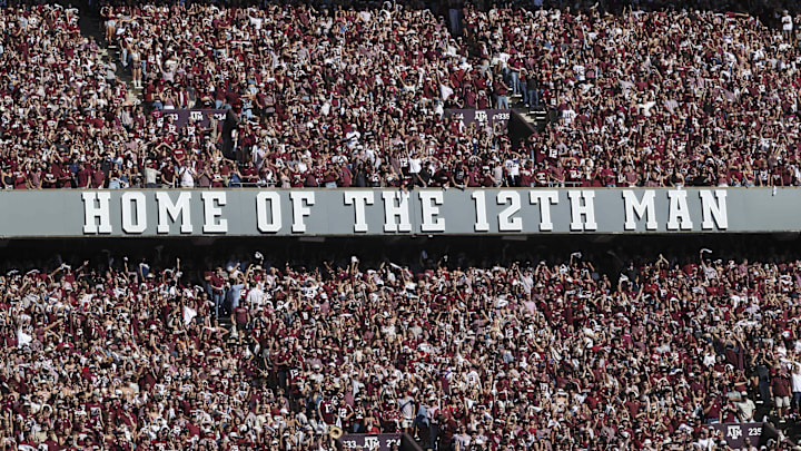 Nov 15, 2025; College Station, Texas, USA; Fans cheer during the game between the Texas A&M Aggies and the South Carolina Gamecocks at Kyle Field. Mandatory Credit: Troy Taormina-Imagn Images Nov 15, 2025; College Station, Texas, USA; Fans cheer during the game between the Texas A&M Aggies and the South Carolina Gamecocks at Kyle Field. Mandatory Credit: Troy Taormina-Imagn Images