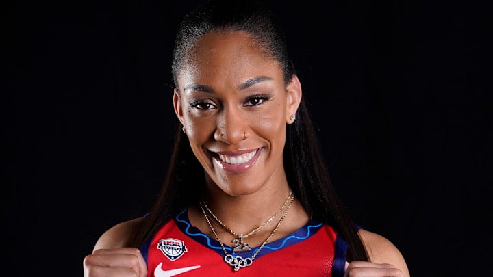 A’ja Wilson is a two-time NBA champion with the Las Vegas Aces.