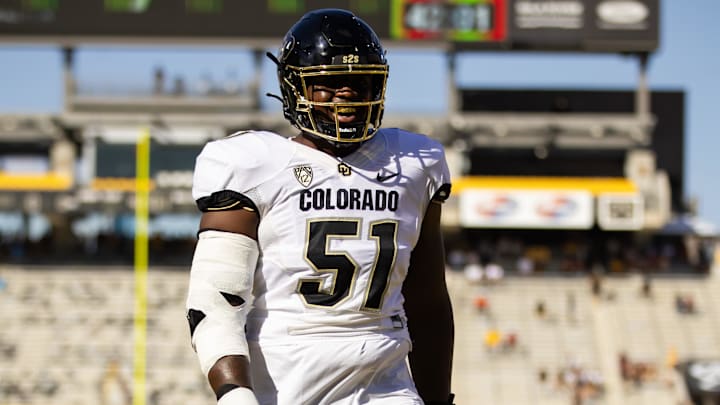 Oct 7, 2023; Tempe, Arizona, USA; Colorado Buffaloes offensive tackle Isaiah Jatta (51) against the